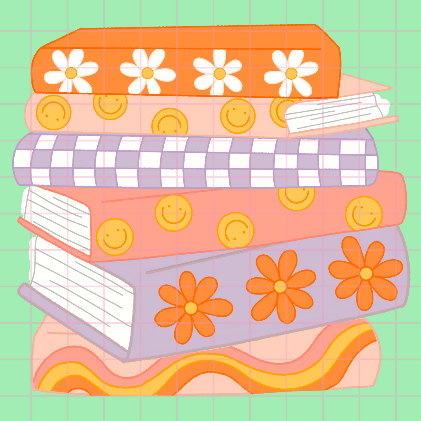 Funky Book Stack