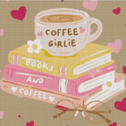 Books and Coffee Stack