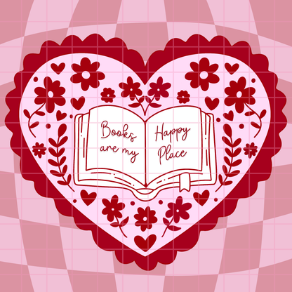Books are my Happy Place in Red