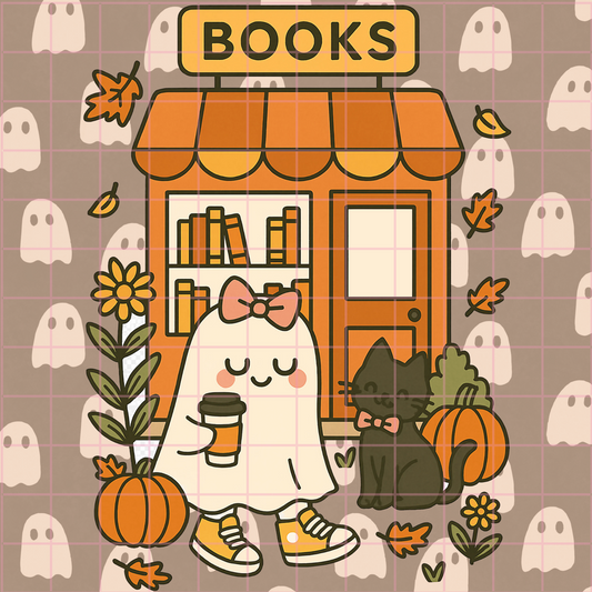 Ghostie at the Bookstore